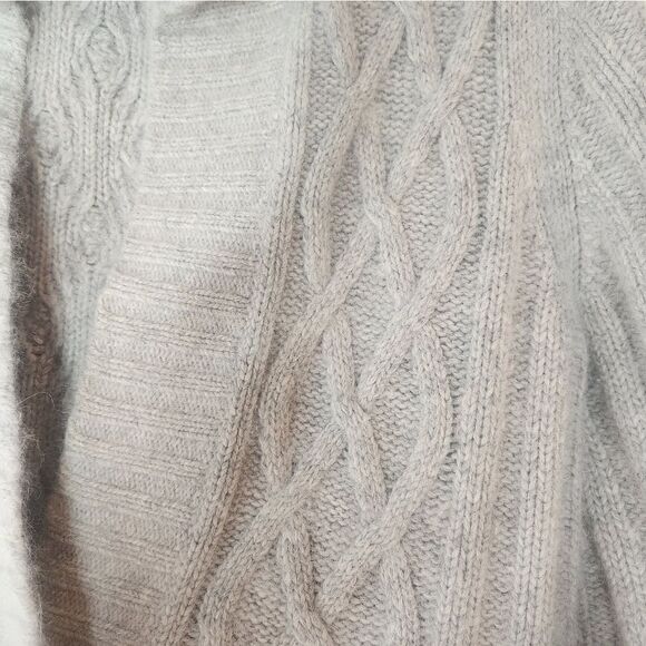 Jullian Jones M Gray AngoraWoolBlend 3/4Sleeve Knitted 1 Button Women's Cardigan - Picture 7 of 9